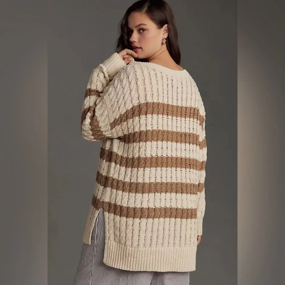 Anthropologie Pilcro Longline Stitch Sweater NWT
